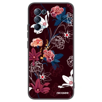 Picasee fekete szilikon tok az alábbi mobiltelefonokra OPPO Reno 5 5G - Dark Meadow