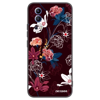 Picasee fekete szilikon tok az alábbi mobiltelefonokra Vivo Y52 5G - Dark Meadow
