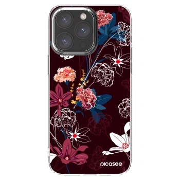 Picasee átlátszó szilikon tok az alábbi mobiltelefonokra Apple iPhone 15 Pro Max - Dark Meadow