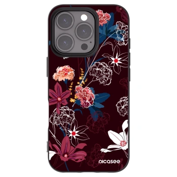 Picasee fekete szilikon tok az alábbi mobiltelefonokra Apple iPhone 16 Pro - Dark Meadow