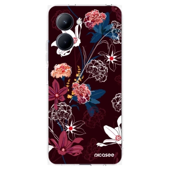 Picasee átlátszó szilikon tok az alábbi mobiltelefonokra Realme C33 (2023) - Dark Meadow