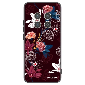 Picasee fekete szilikon tok az alábbi mobiltelefonokra Realme 12 Pro 5G - Dark Meadow