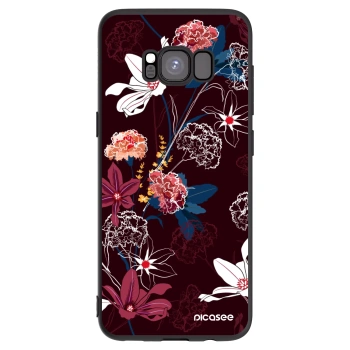 Picasee fekete szilikon tok az alábbi mobiltelefonokra Samsung Galaxy S8 G950F - Dark Meadow