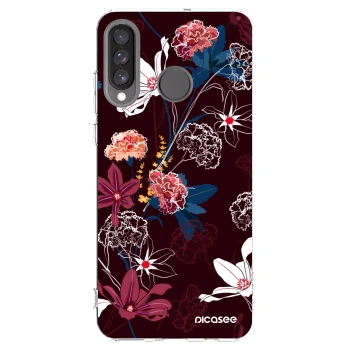Picasee átlátszó szilikon tok az alábbi mobiltelefonokra Huawei P30 Lite - Dark Meadow