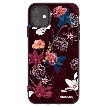 Picasee fekete szilikon tok az alábbi mobiltelefonokra Apple iPhone 11 - Dark Meadow
