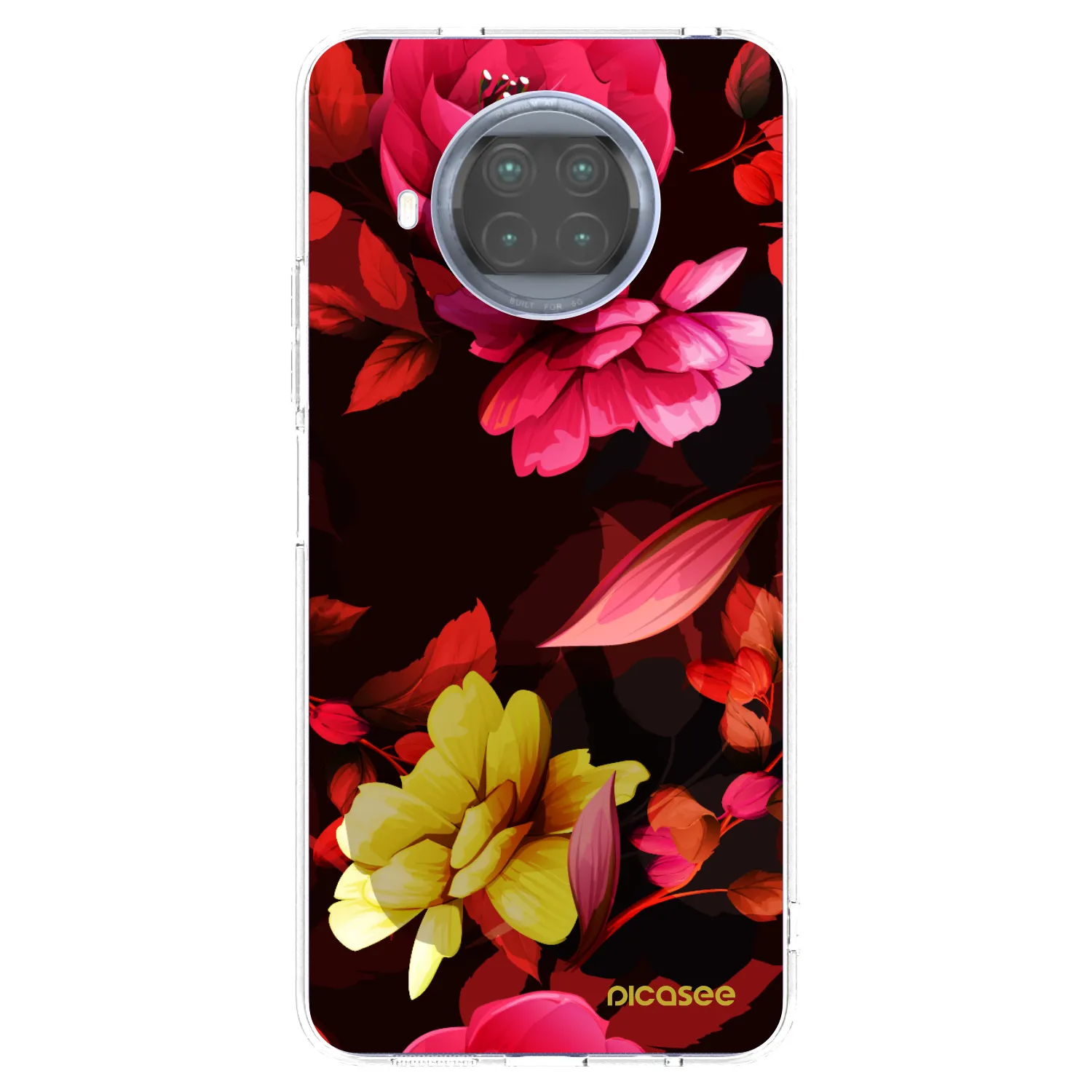 Picasee átlátszó szilikon tok az alábbi mobiltelefonokra Xiaomi Mi 10T Lite - Dark Peonny