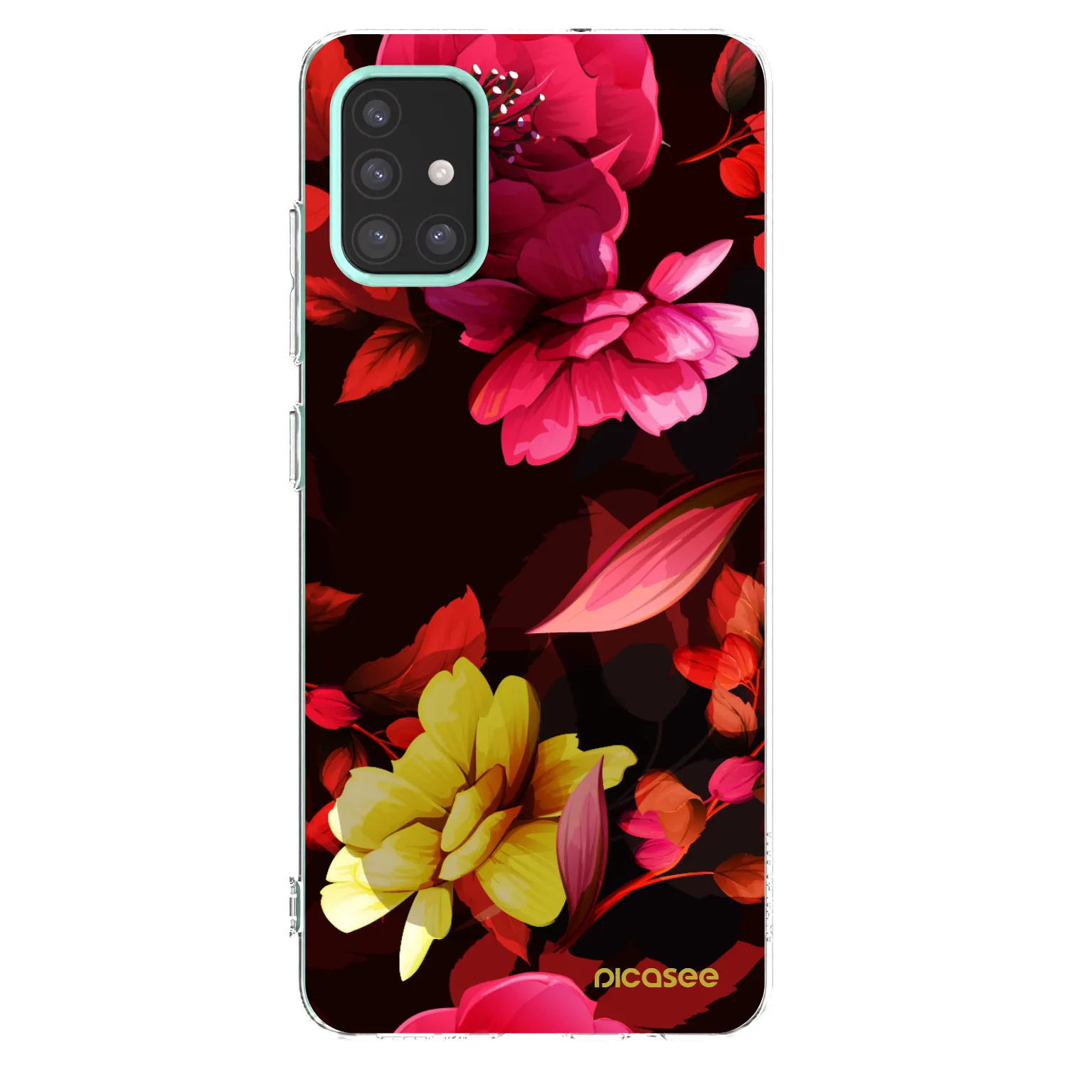 Picasee átlátszó szilikon tok az alábbi mobiltelefonokra Samsung Galaxy M31s - Dark Peonny