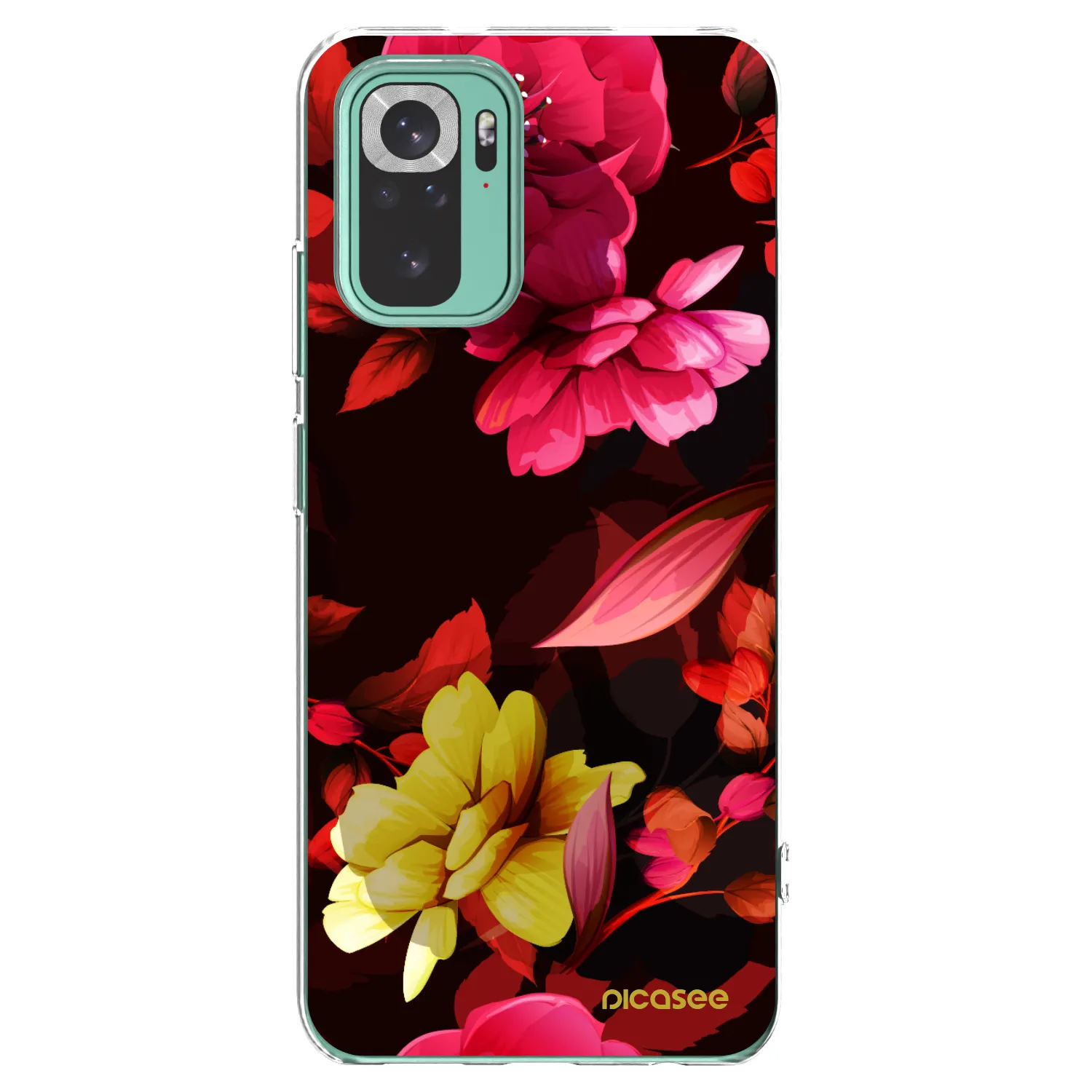 Picasee átlátszó szilikon tok az alábbi mobiltelefonokra Xiaomi Redmi Note 10 Pro - Dark Peonny