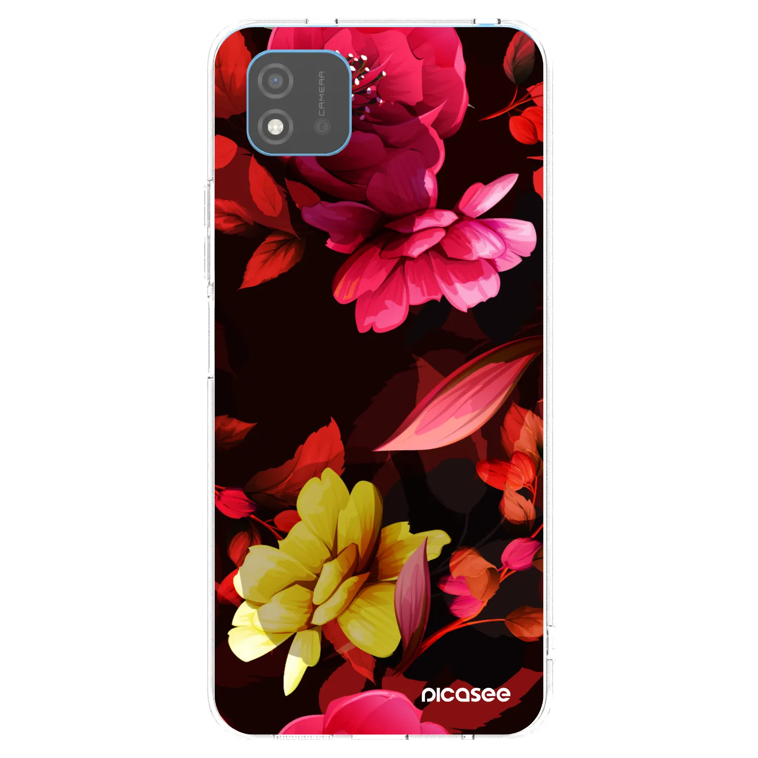 Picasee átlátszó szilikon tok az alábbi mobiltelefonokra Realme C11 (2021) - Dark Peonny