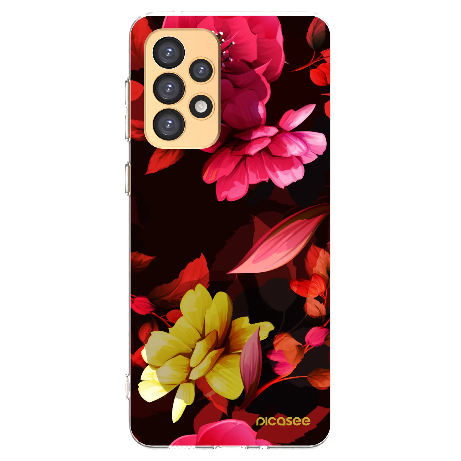Picasee átlátszó szilikon tok az alábbi mobiltelefonokra Samsung Galaxy A33 5G A336 - Dark Peonny