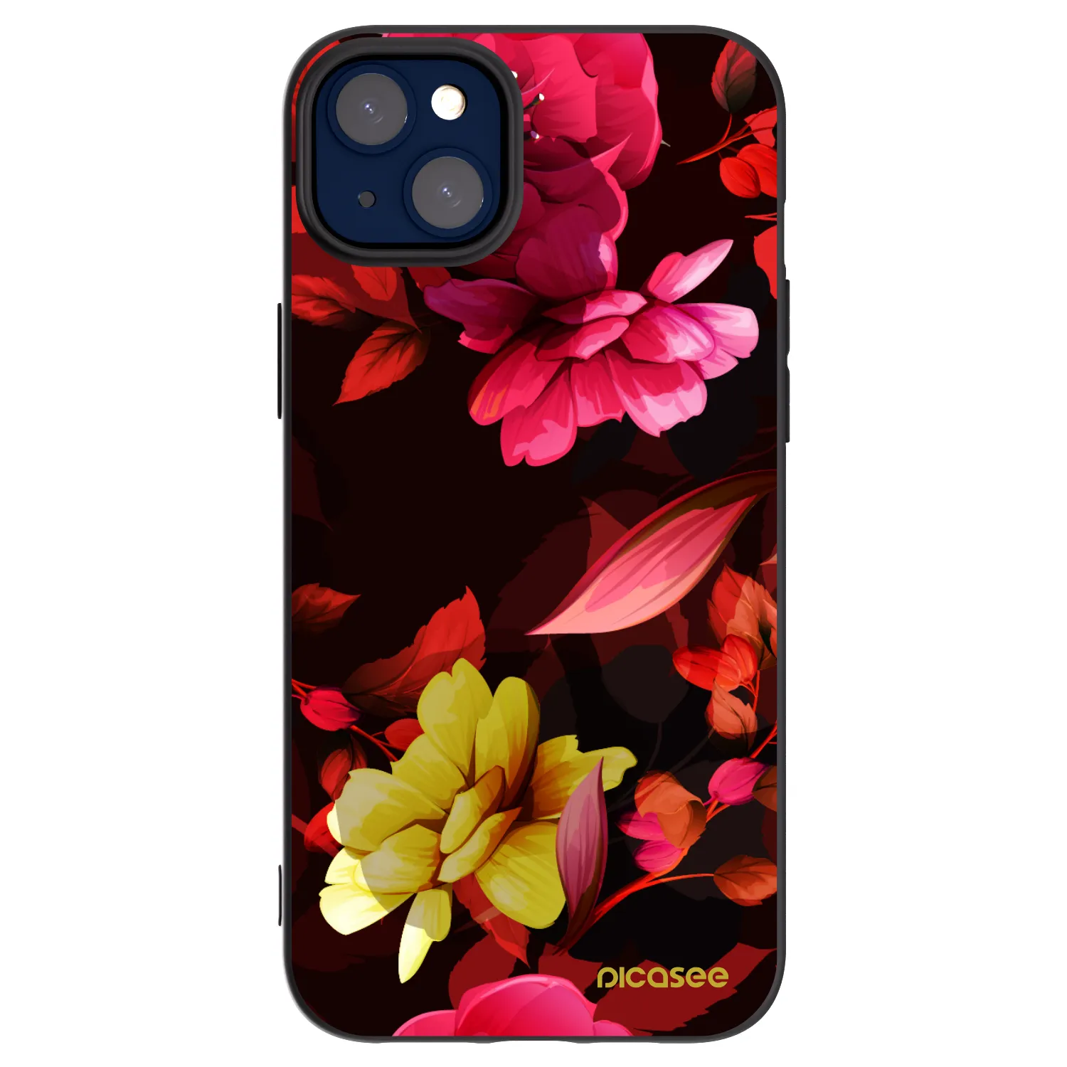 Picasee fekete szilikon tok az alábbi mobiltelefonokra Apple iPhone 14 Plus - Dark Peonny