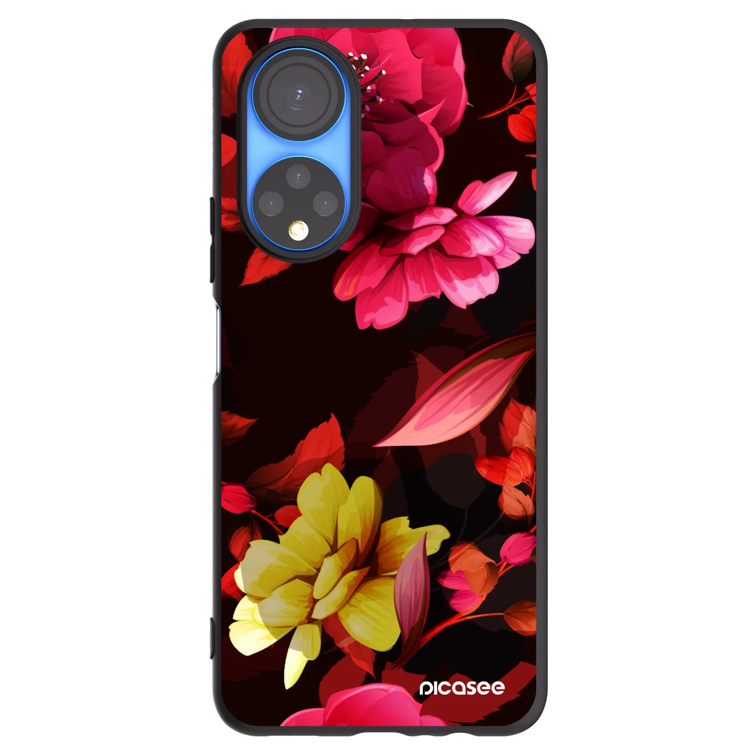 Picasee fekete szilikon tok az alábbi mobiltelefonokra Honor X7 - Dark Peonny