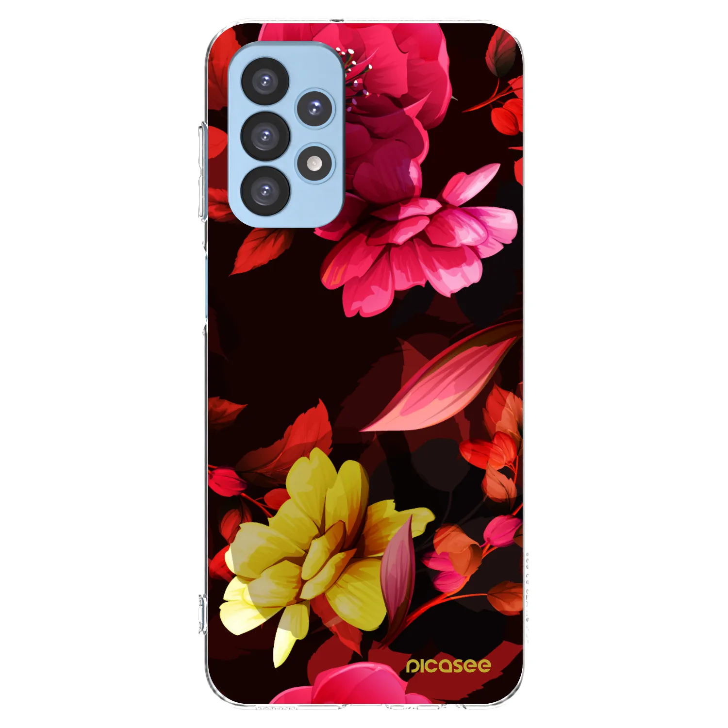 Picasee átlátszó szilikon tok az alábbi mobiltelefonokra Samsung Galaxy A23 A235F 4G - Dark Peonny