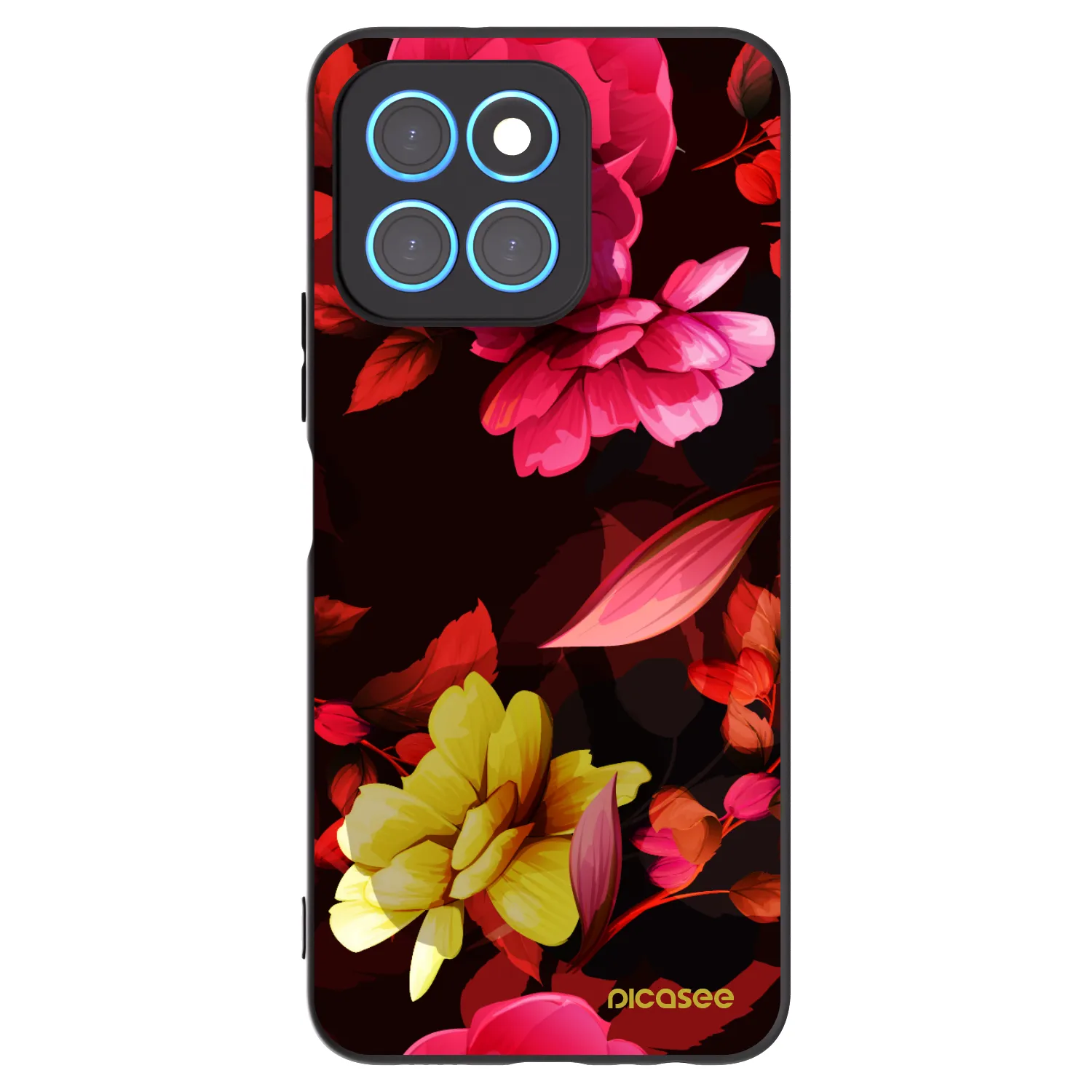 Picasee fekete szilikon tok az alábbi mobiltelefonokra Honor X8 5G - Dark Peonny