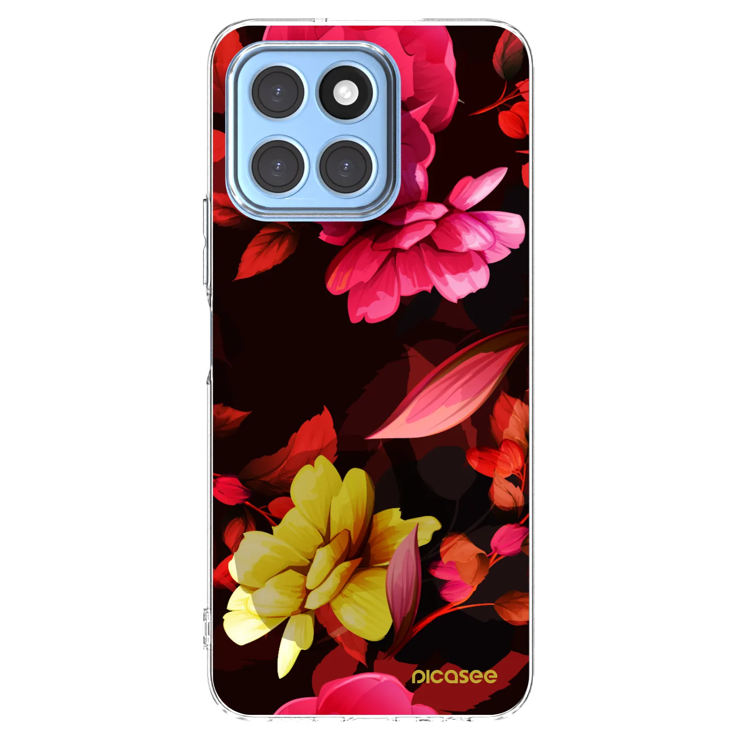 Picasee átlátszó szilikon tok az alábbi mobiltelefonokra Honor X8 5G - Dark Peonny