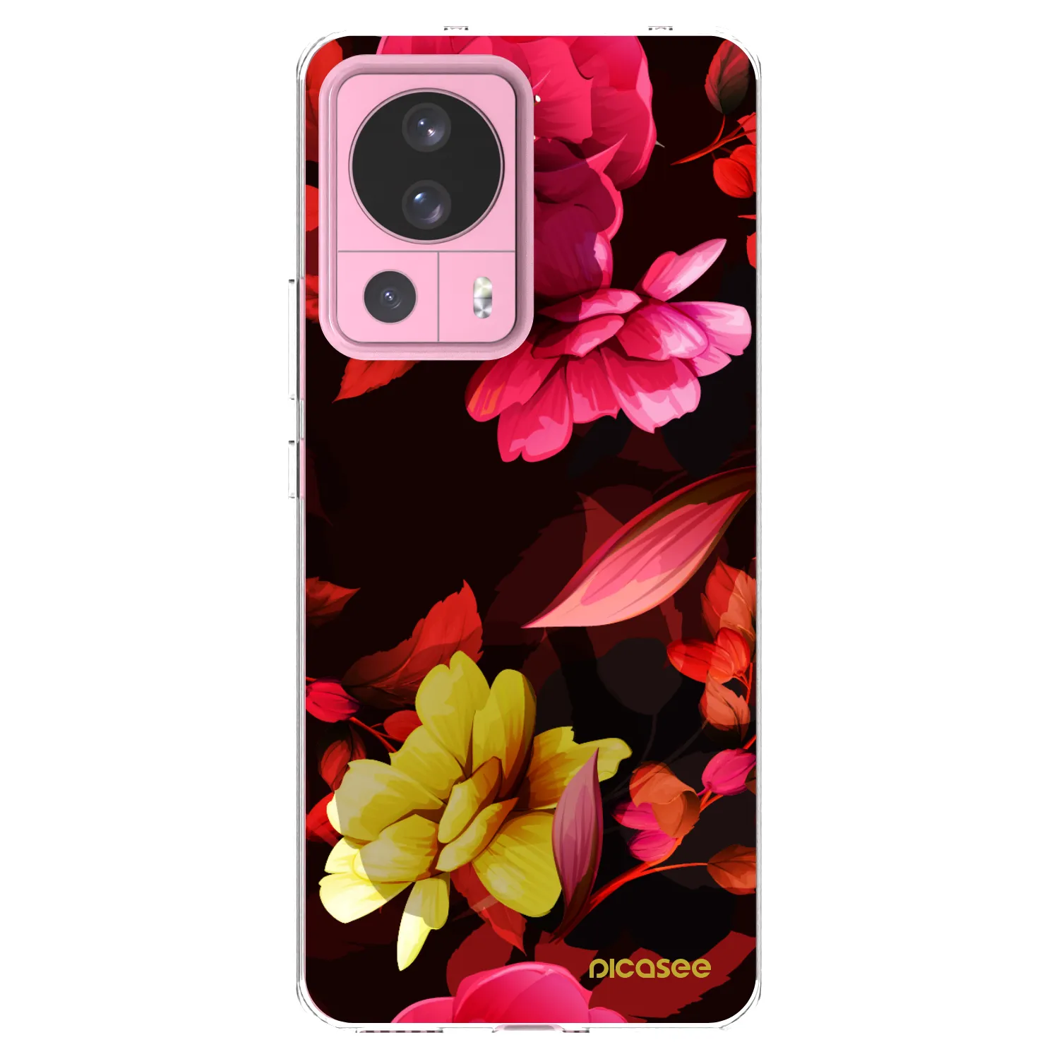 Picasee átlátszó szilikon tok az alábbi mobiltelefonokra Xiaomi 13 Lite - Dark Peonny