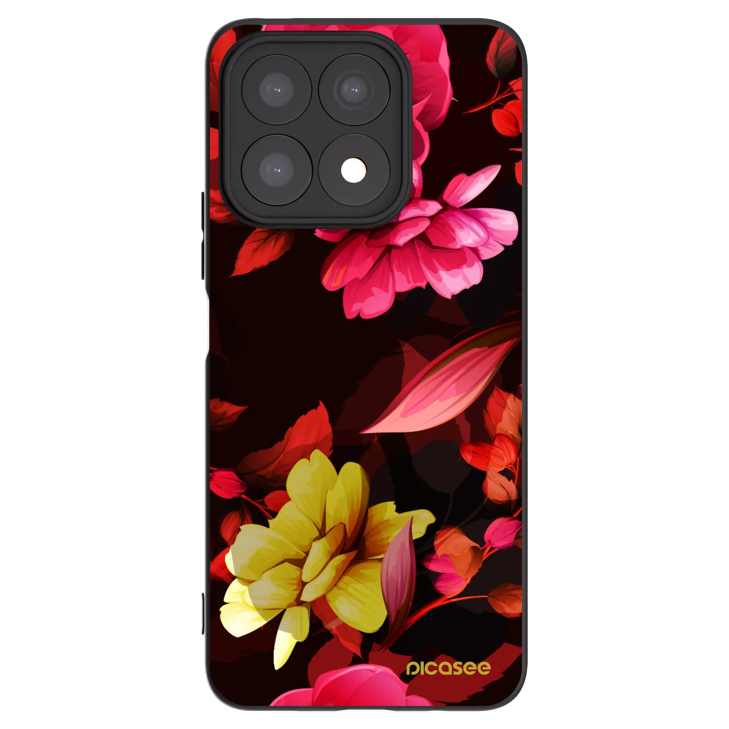 Picasee fekete szilikon tok az alábbi mobiltelefonokra Honor X8a - Dark Peonny