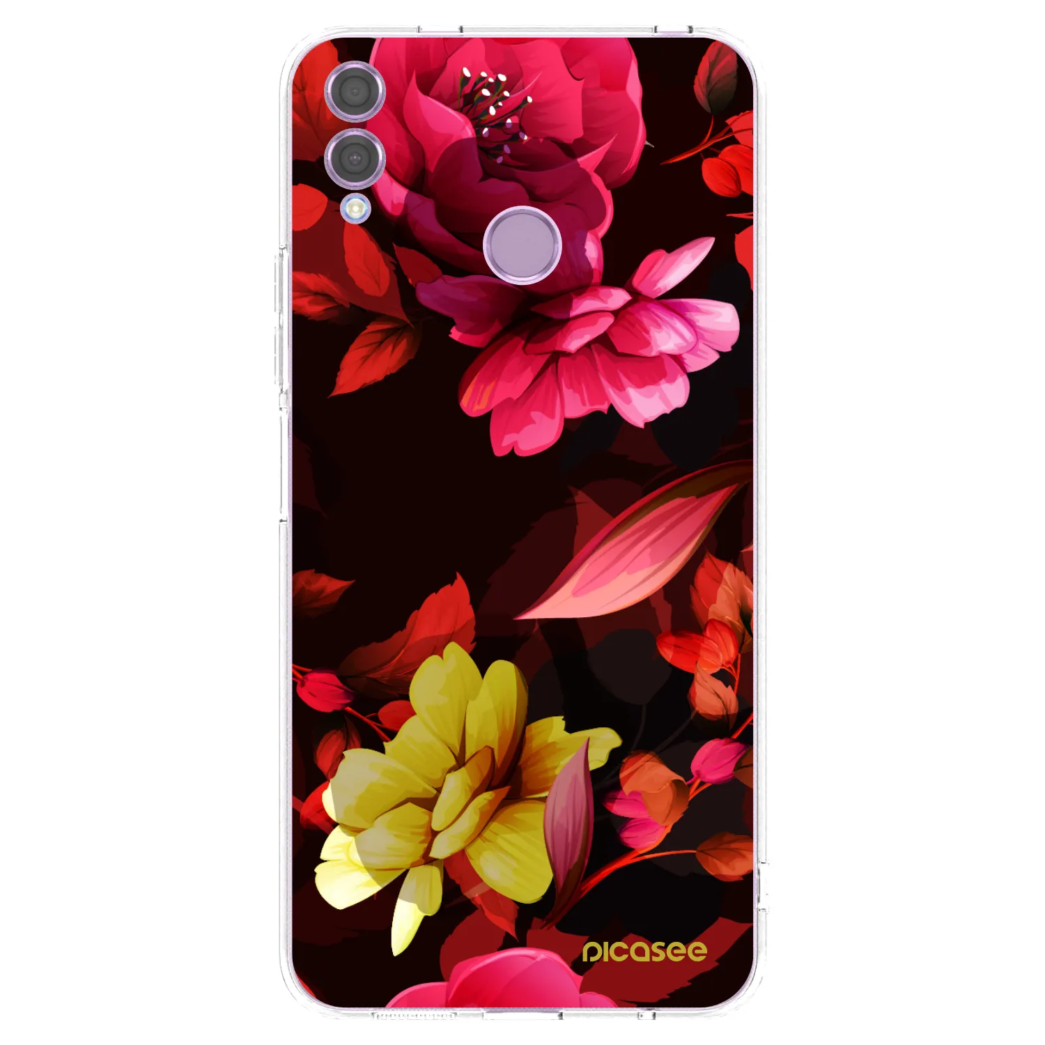 Picasee átlátszó szilikon tok az alábbi mobiltelefonokra Honor 8X - Dark Peonny