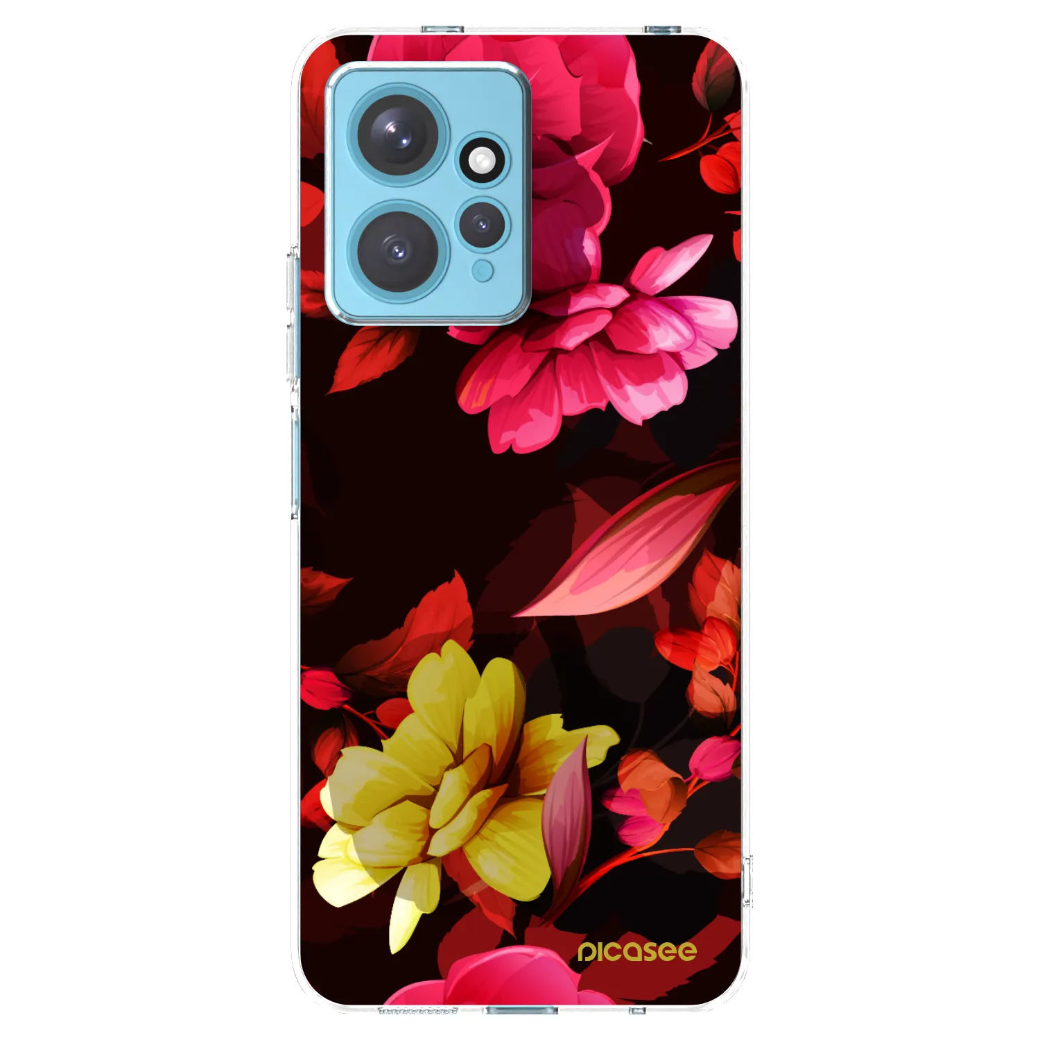 Picasee átlátszó szilikon tok az alábbi mobiltelefonokra Xiaomi Redmi Note 12 4G - Dark Peonny