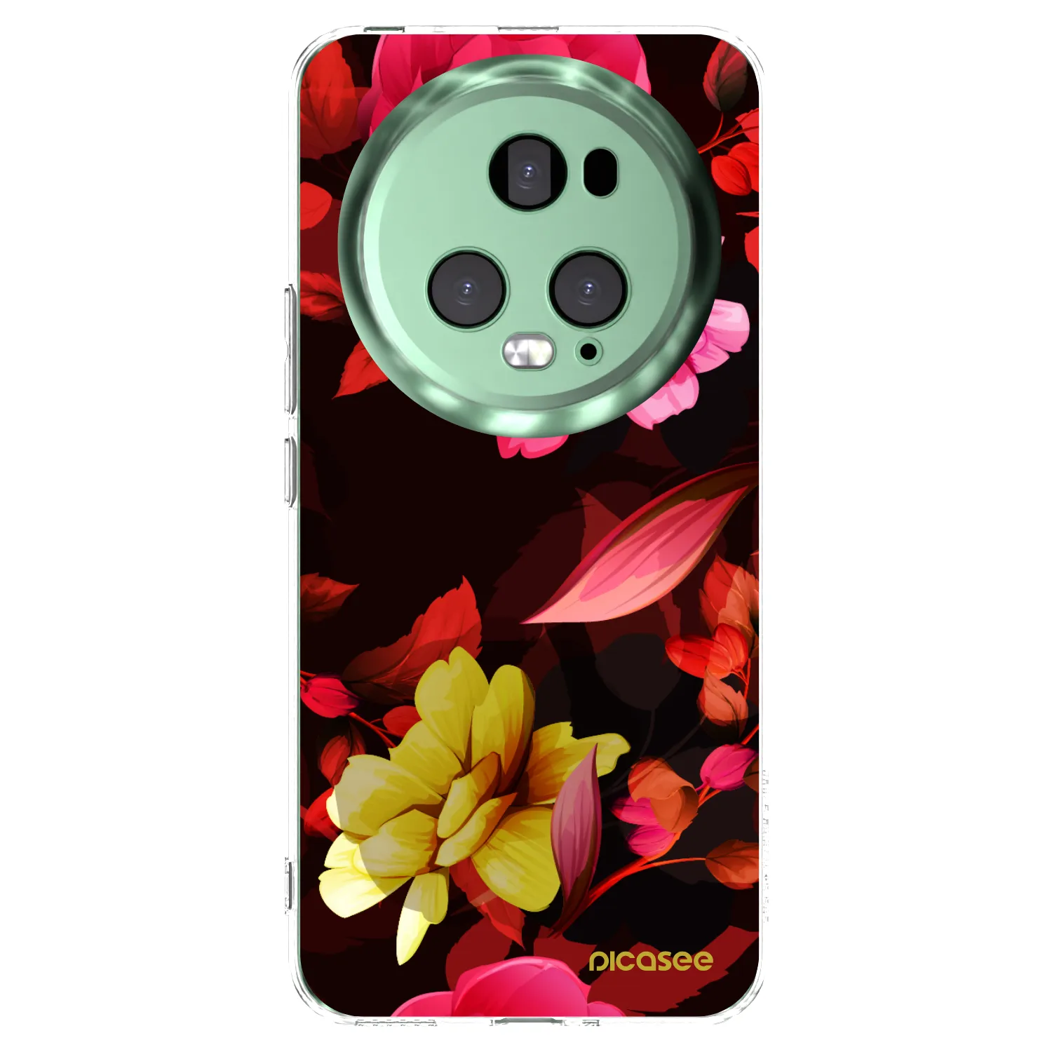 Picasee átlátszó szilikon tok az alábbi mobiltelefonokra Honor Magic5 Pro - Dark Peonny