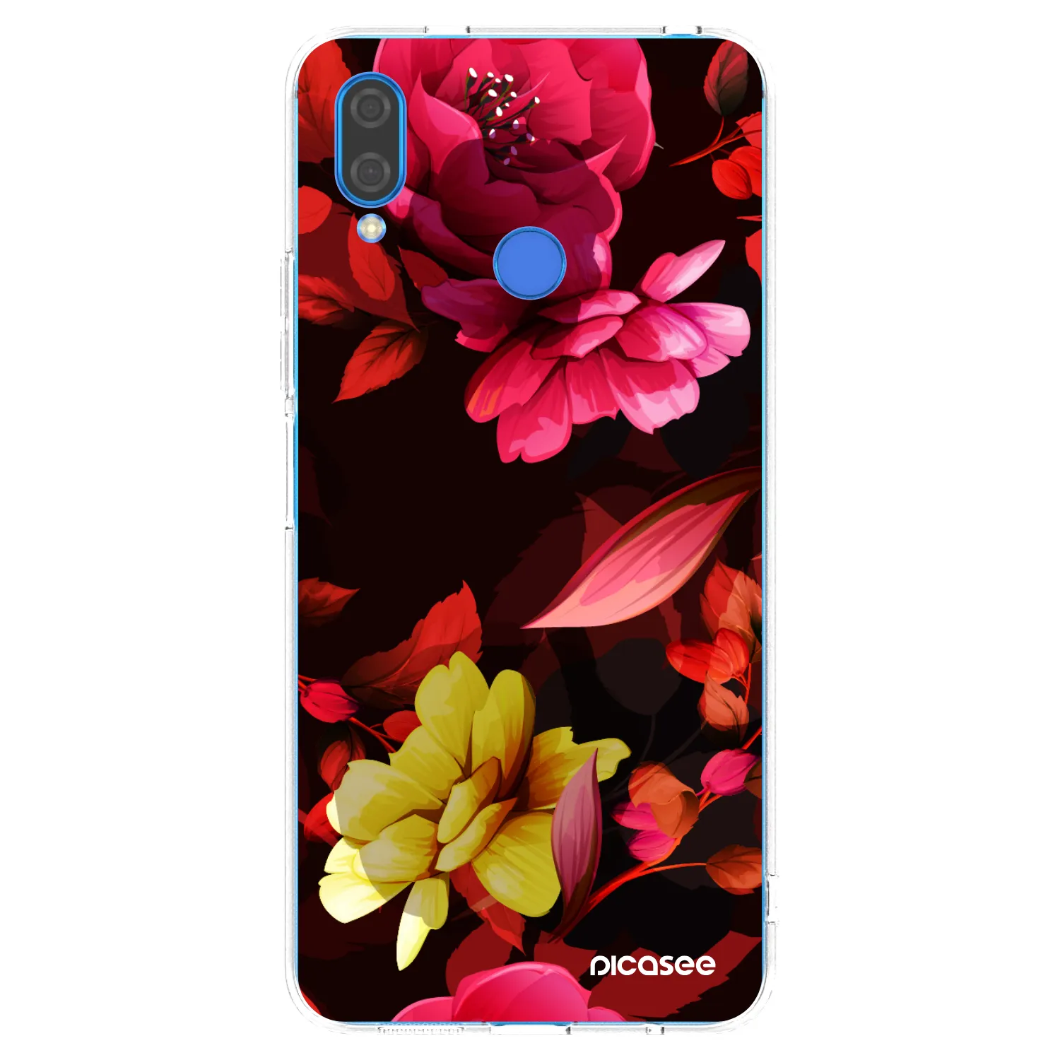 Picasee átlátszó szilikon tok az alábbi mobiltelefonokra Huawei Nova 3 - Dark Peonny