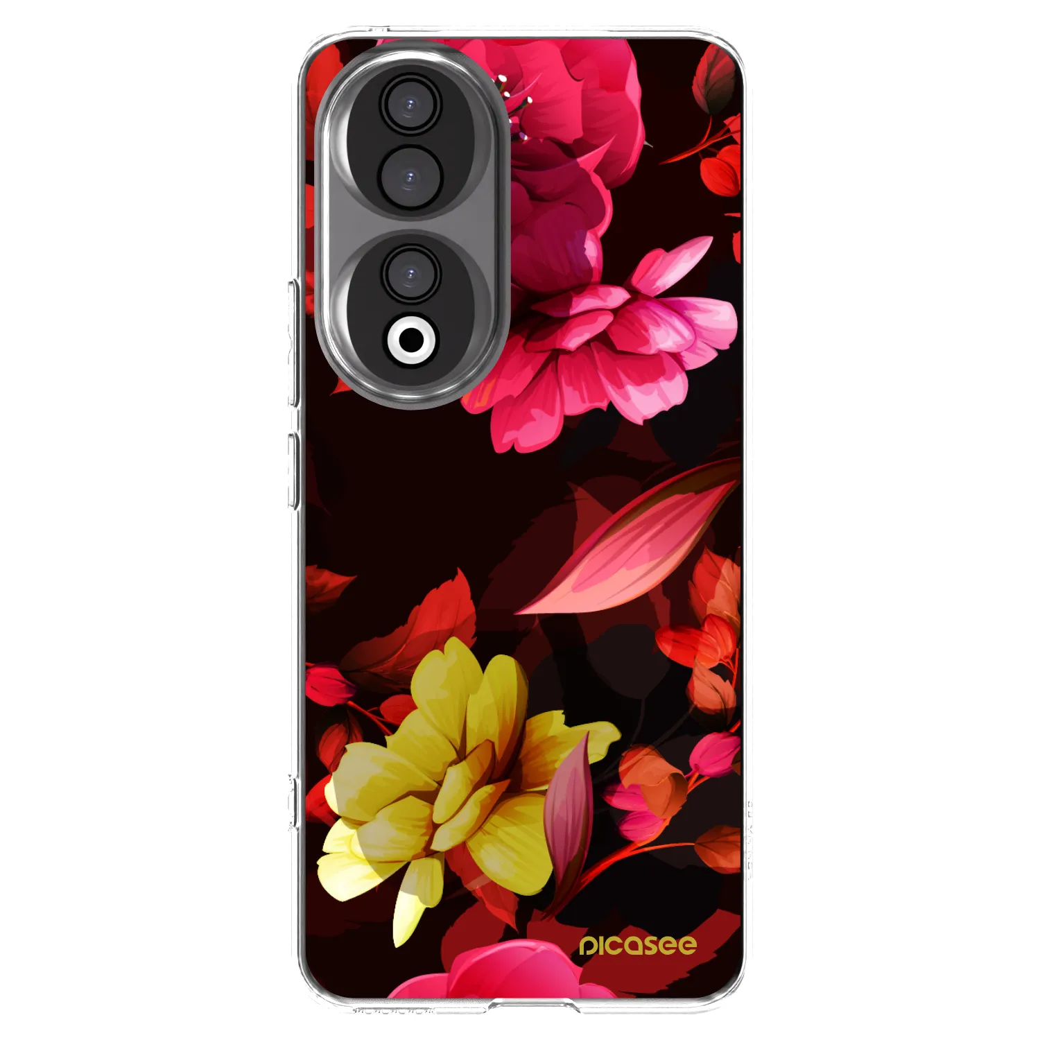 Picasee átlátszó szilikon tok az alábbi mobiltelefonokra Honor 90 5G - Dark Peonny