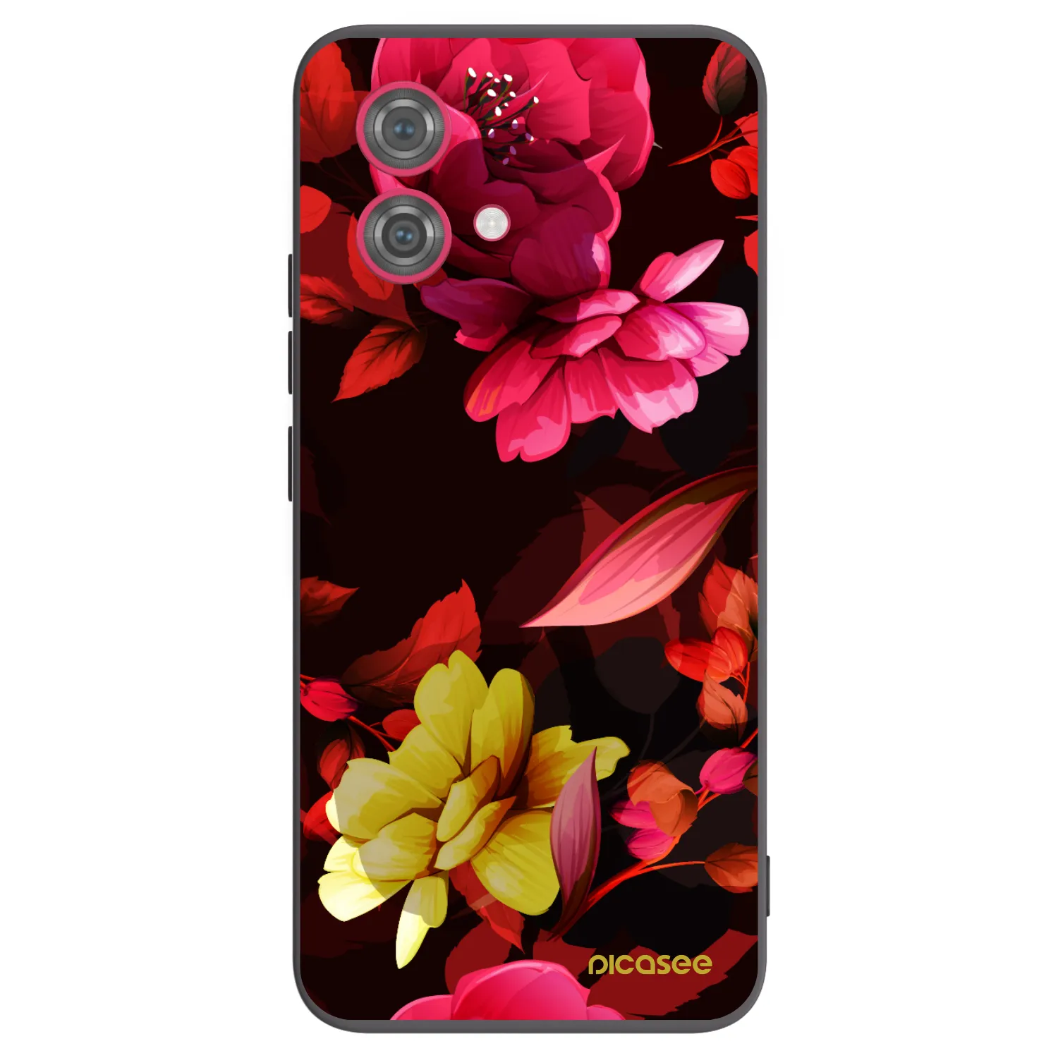 Picasee fekete szilikon tok az alábbi mobiltelefonokra Motorola Moto G84 5G - Dark Peonny
