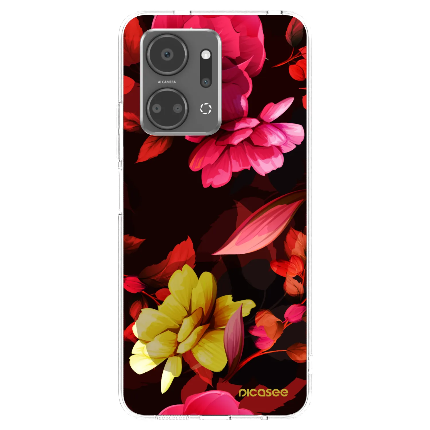 Picasee átlátszó szilikon tok az alábbi mobiltelefonokra Honor X7a - Dark Peonny