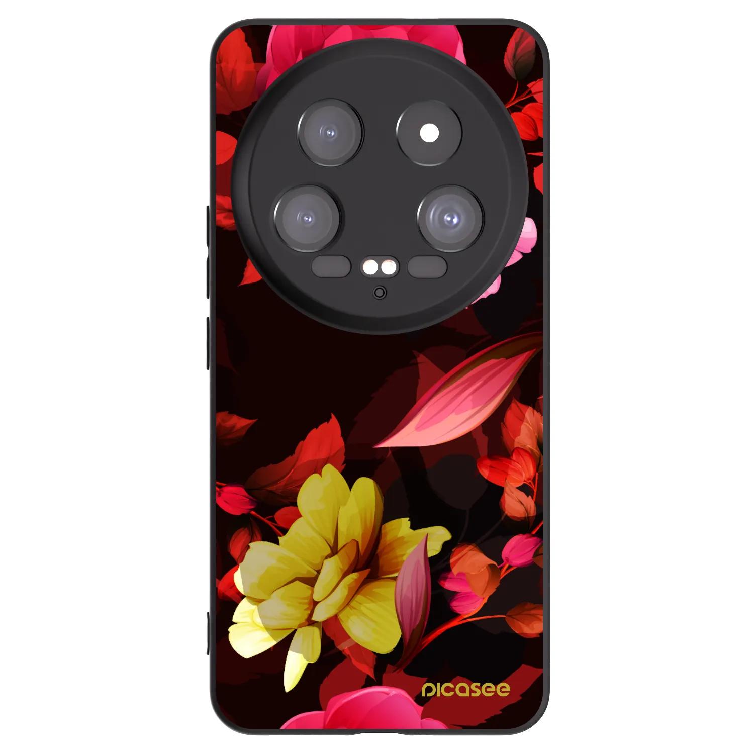 Picasee fekete szilikon tok az alábbi mobiltelefonokra Xiaomi 14 Ultra - Dark Peonny