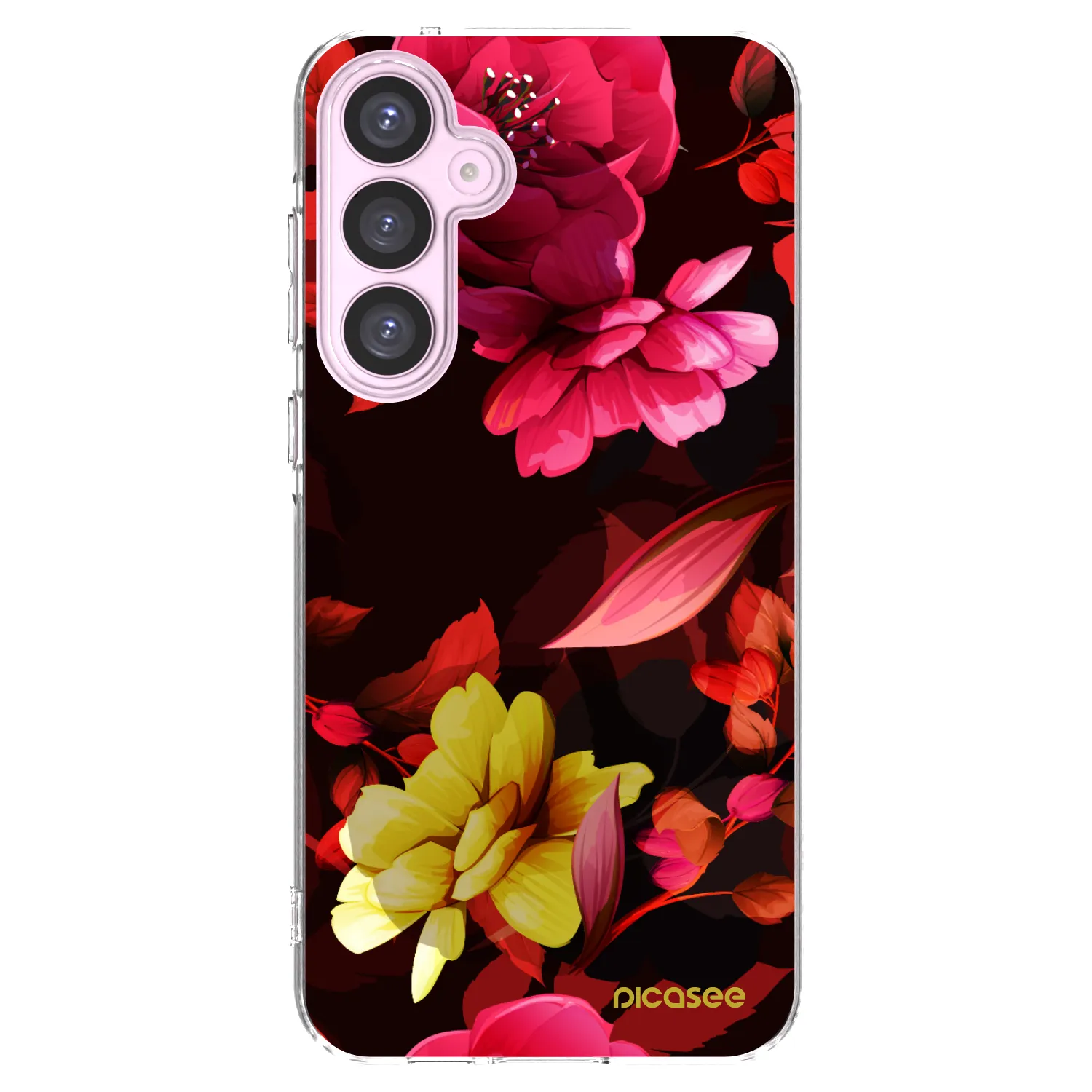 Picasee átlátszó szilikon tok az alábbi mobiltelefonokra Samsung Galaxy A55 5G A556B - Dark Peonny