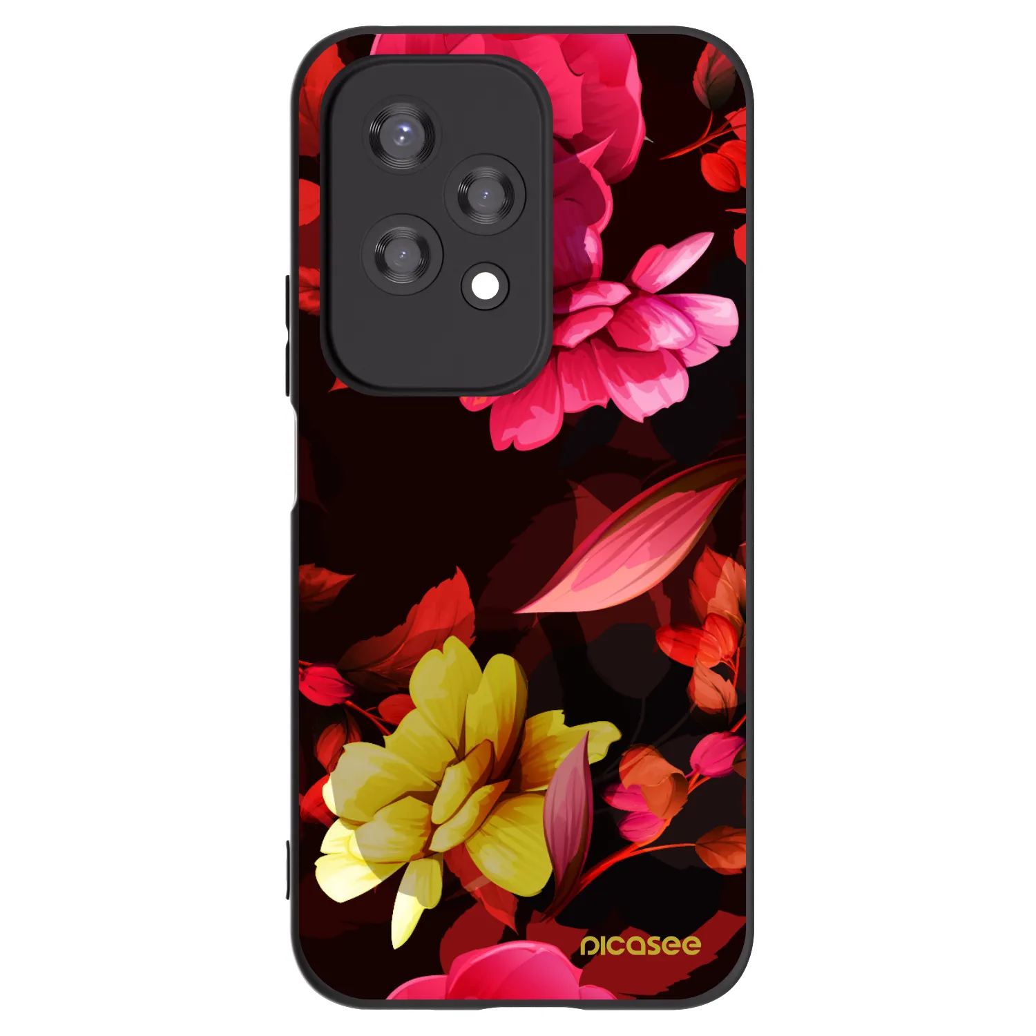 Picasee fekete szilikon tok az alábbi mobiltelefonokra Honor 200 Lite - Dark Peonny