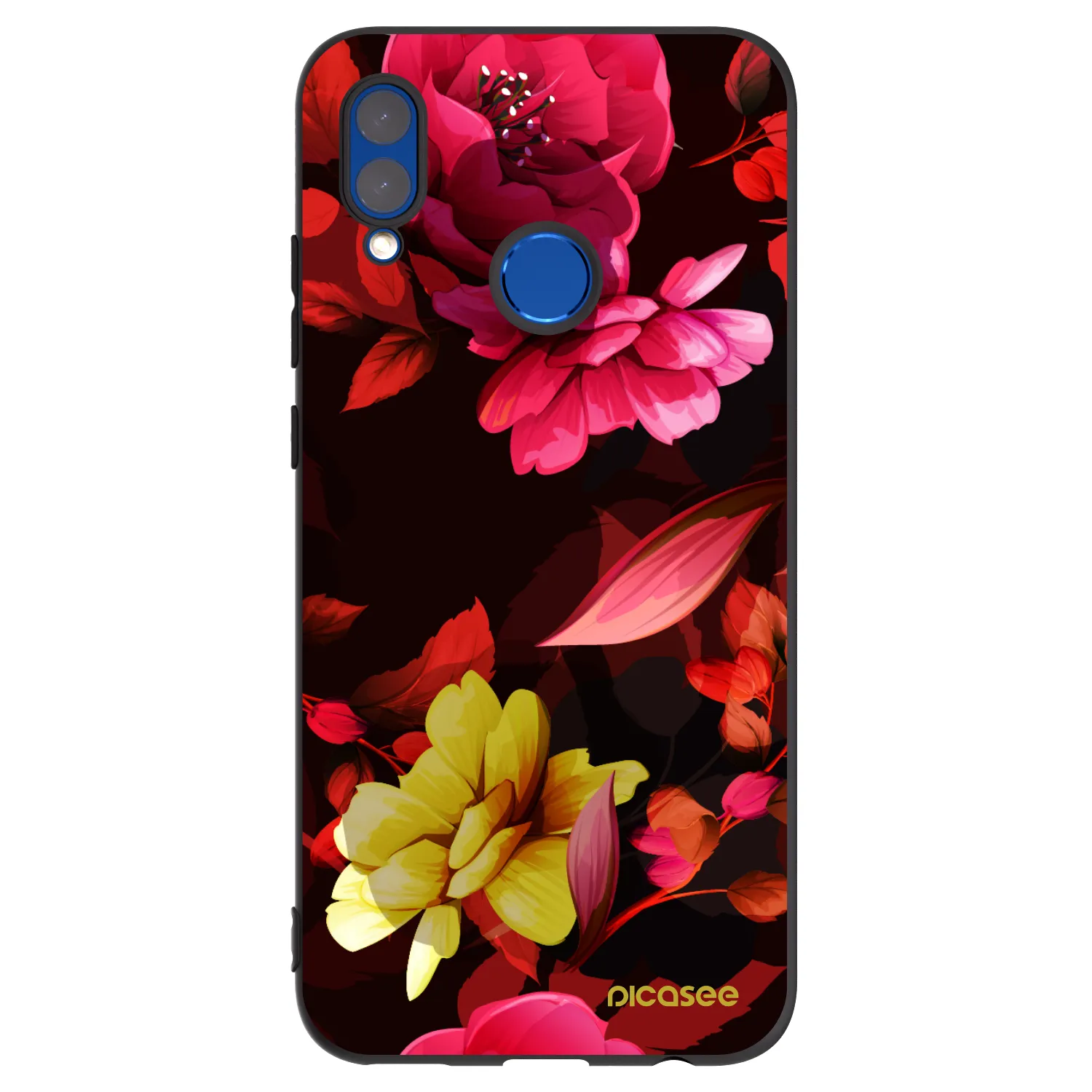 Picasee fekete szilikon tok az alábbi mobiltelefonokra Honor 10 Lite - Dark Peonny