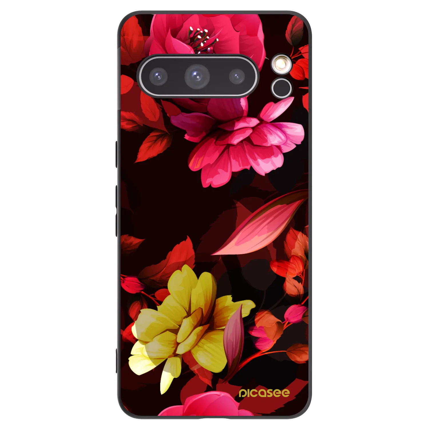 Picasee fekete szilikon tok az alábbi mobiltelefonokra Google Pixel 8 Pro - Dark Peonny