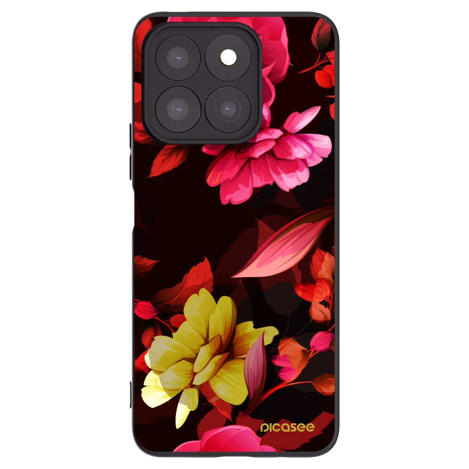 Picasee fekete szilikon tok az alábbi mobiltelefonokra Honor X8c - Dark Peonny