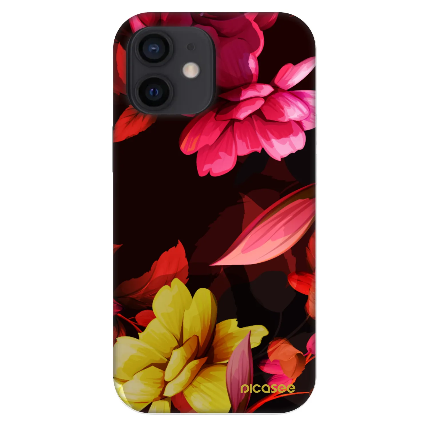 Picasee Fashion Case Apple iPhone 12 mini - Dark Peonny