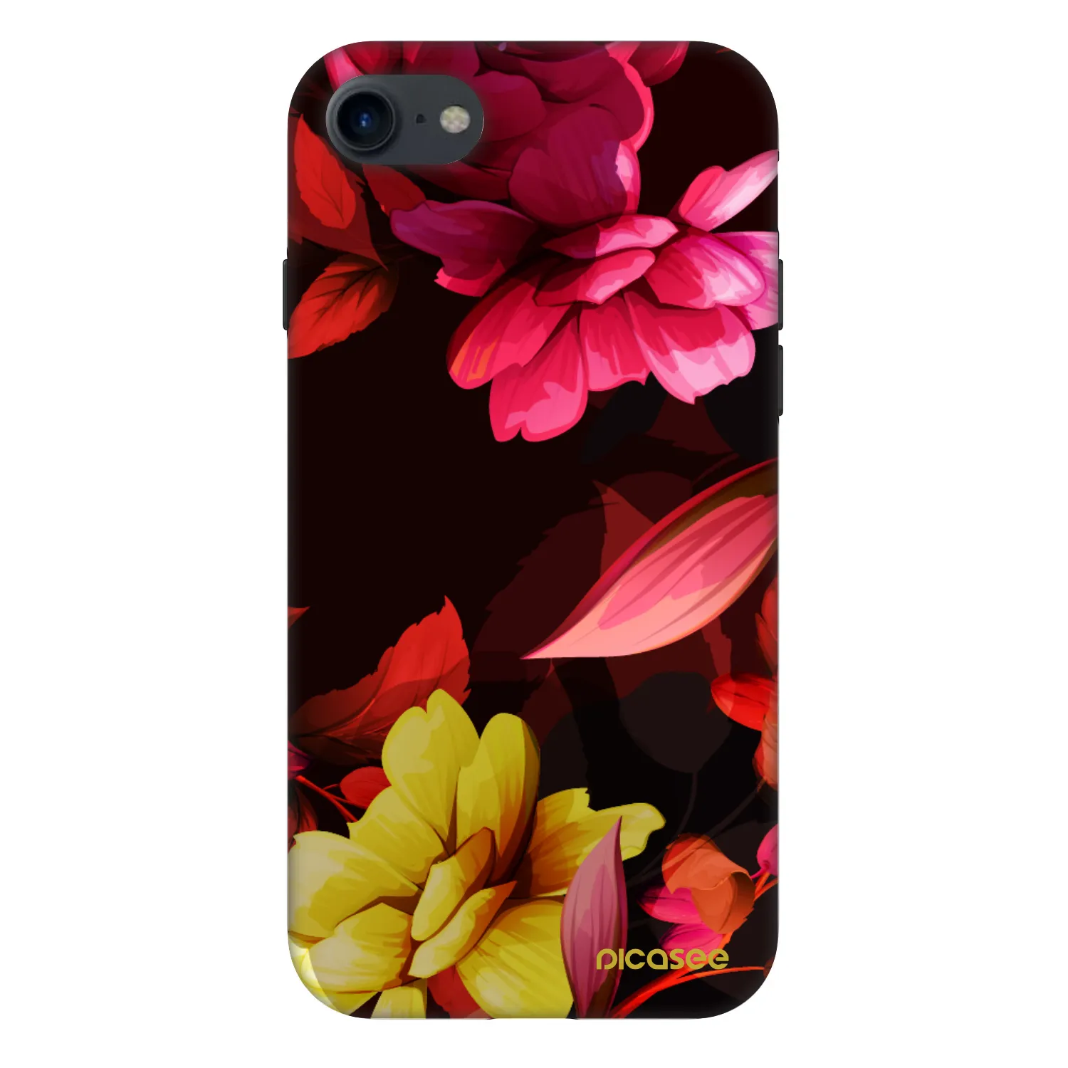 Picasee Fashion Case Apple iPhone 7 - Dark Peonny