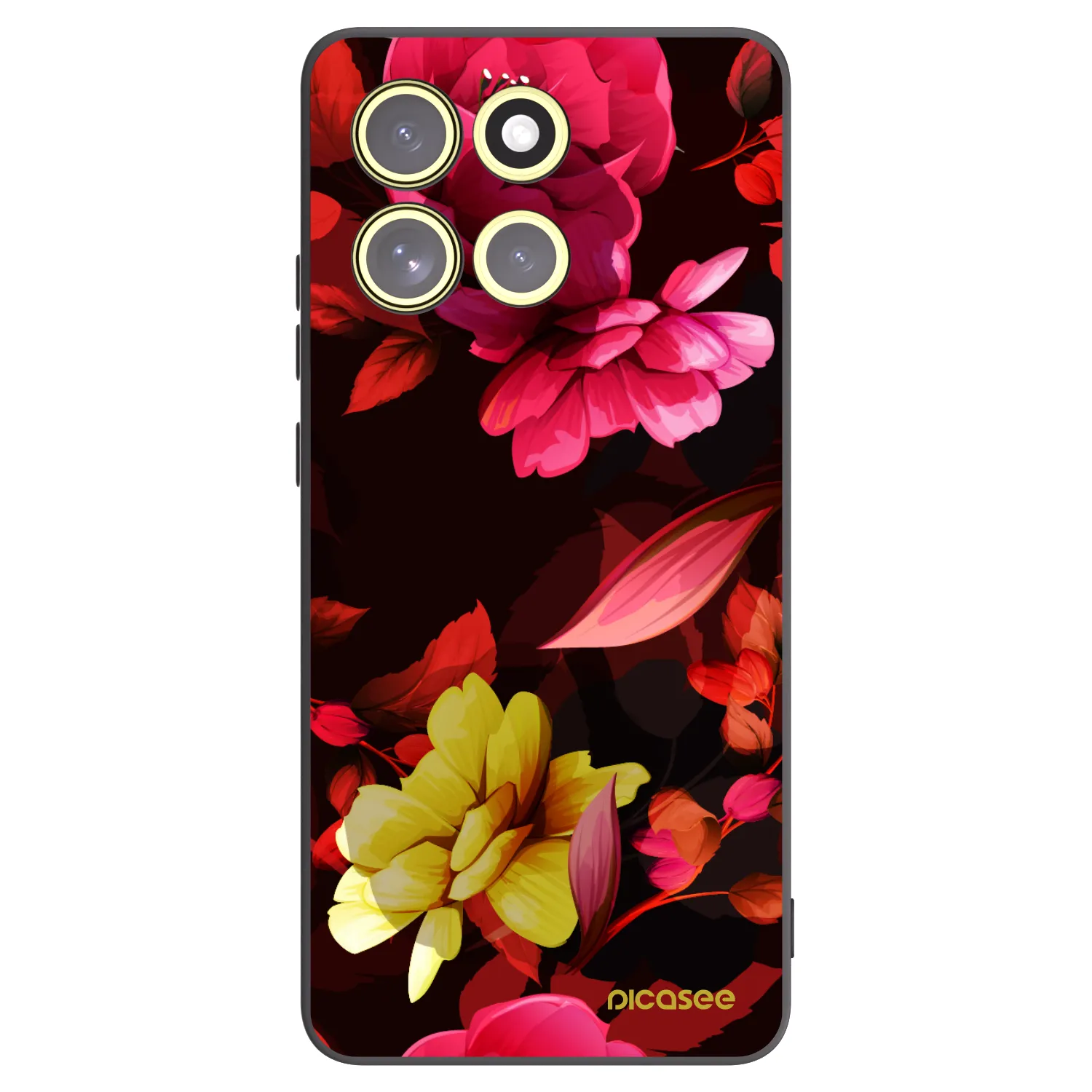 Picasee fekete szilikon tok az alábbi mobiltelefonokra Motorola Moto G86 5G - Dark Peonny
