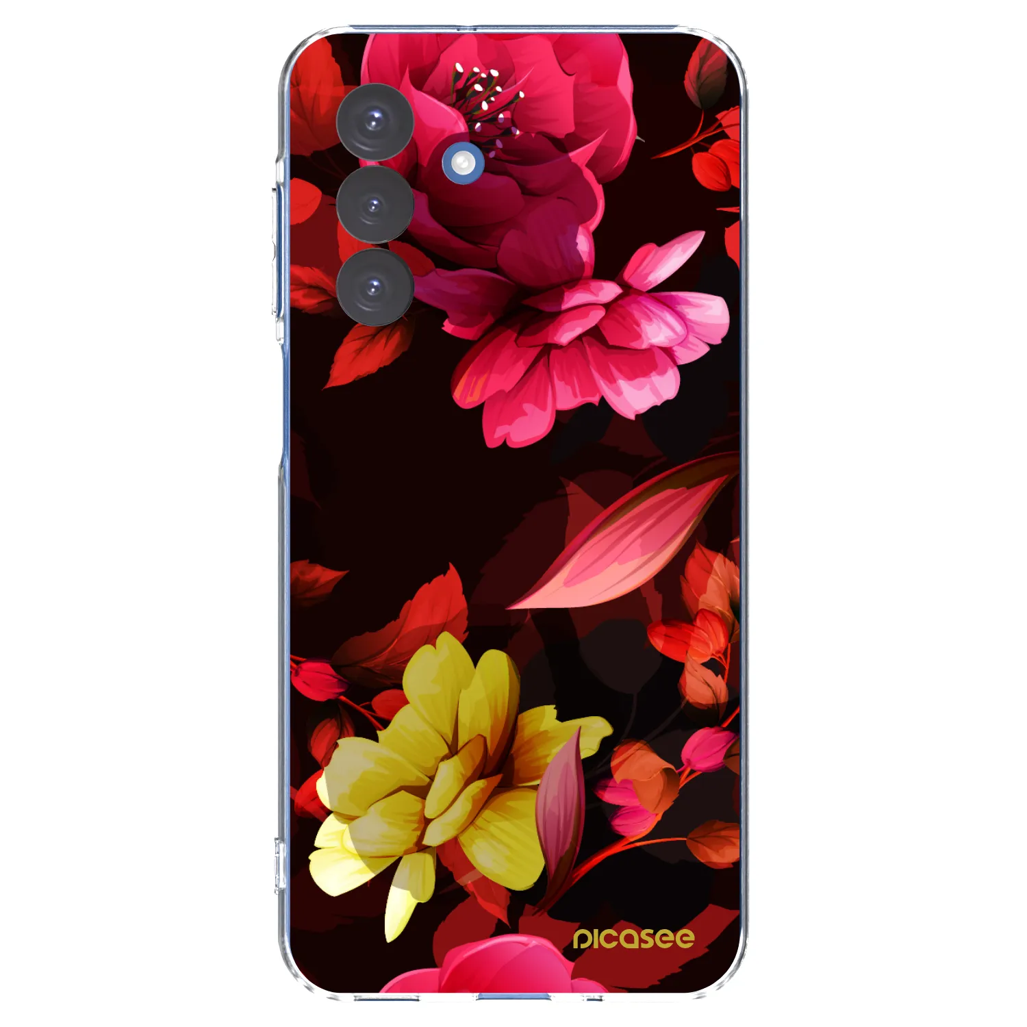 Picasee átlátszó szilikon tok az alábbi mobiltelefonokra Samsung Galaxy A17 5G - Dark Peonny