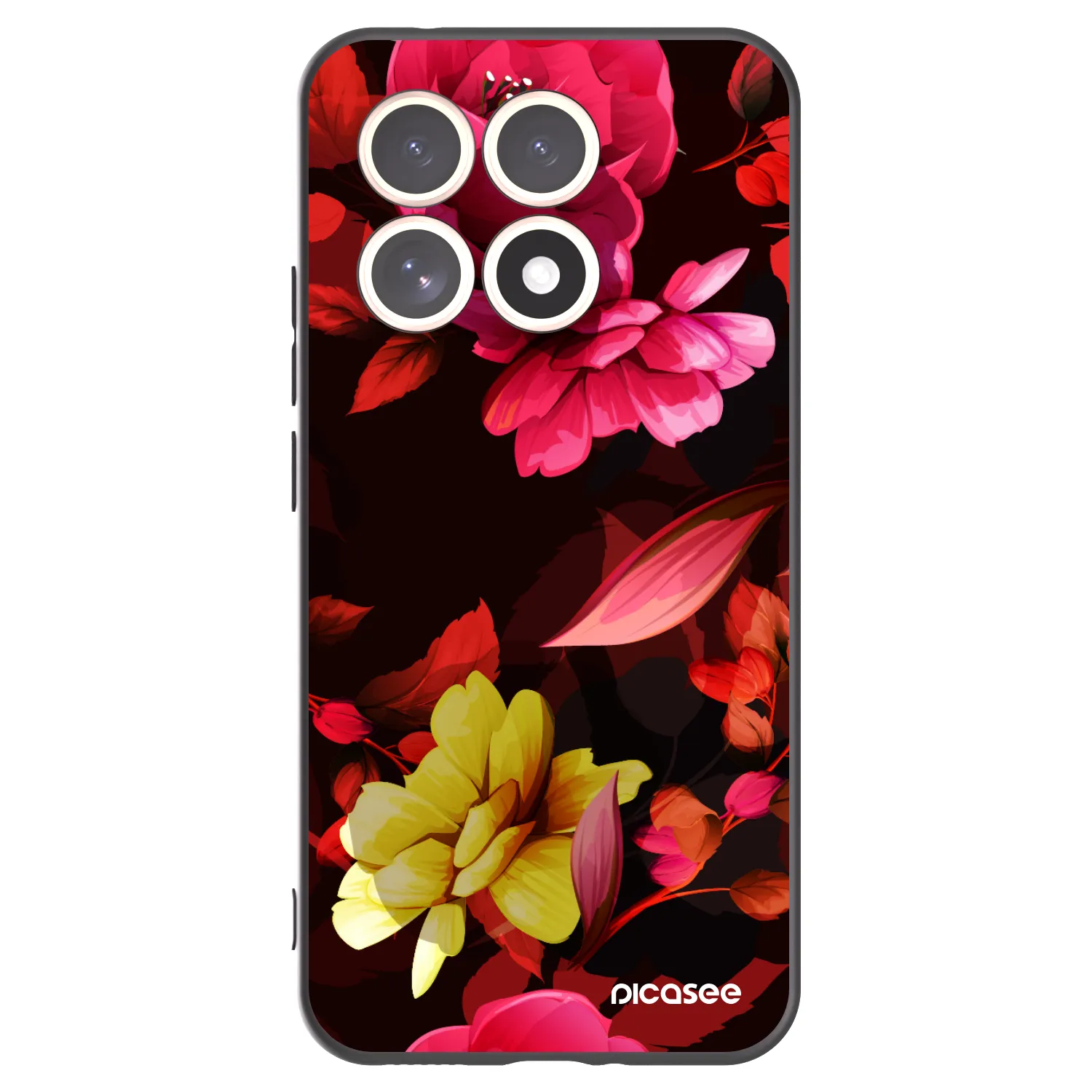 Picasee fekete szilikon tok az alábbi mobiltelefonokra Xiaomi 15T - Dark Peonny