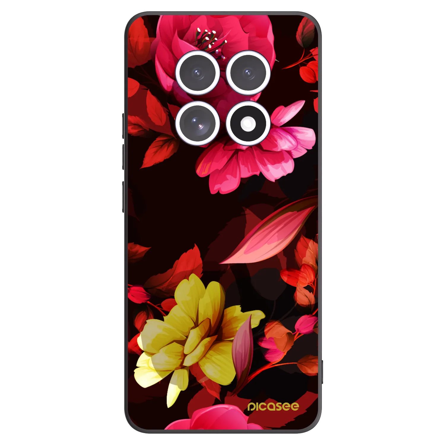 Picasee fekete szilikon tok az alábbi mobiltelefonokra Xiaomi Redmi Note 15 - Dark Peonny