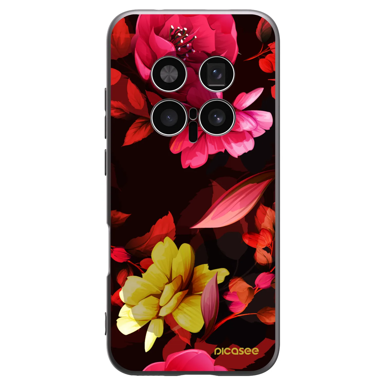 Picasee fekete szilikon tok az alábbi mobiltelefonokra Honor Magic8 Pro 5G - Dark Peonny