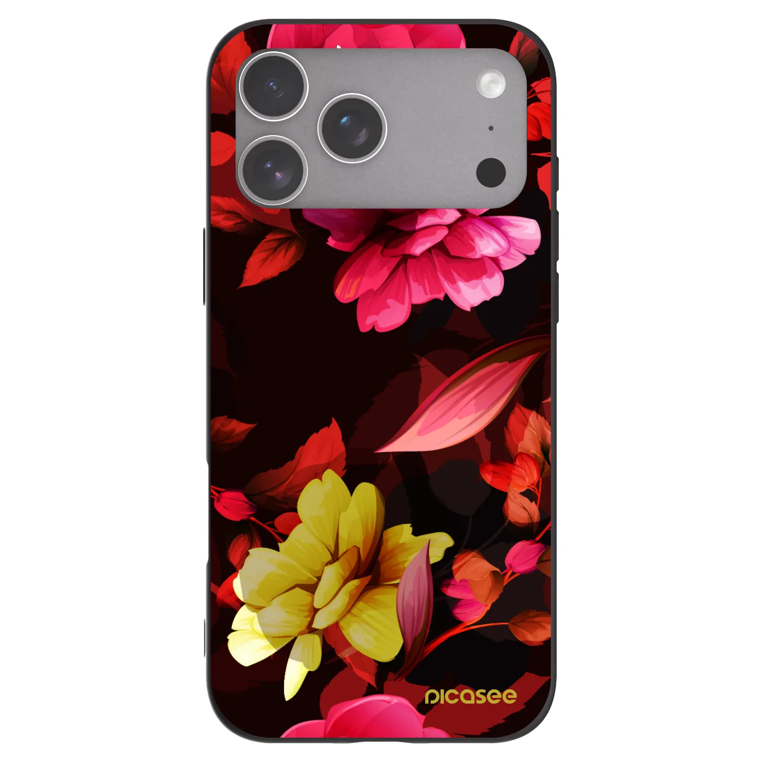 Picasee fekete szilikon tok az alábbi mobiltelefonokra Apple iPhone 18 Pro Max - Dark Peonny