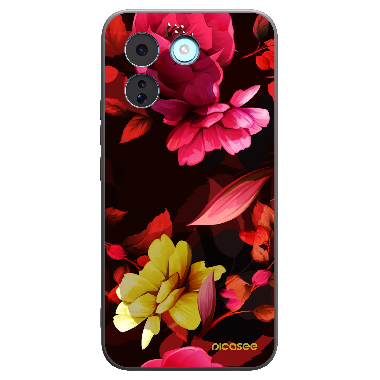 Picasee fekete szilikon tok az alábbi mobiltelefonokra Xiaomi Redmi Note 17 Pro MAX 5G - Dark Peonny