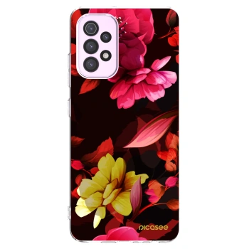Picasee átlátszó szilikon tok az alábbi mobiltelefonokra Samsung Galaxy A32 5G A326B - Dark Peonny