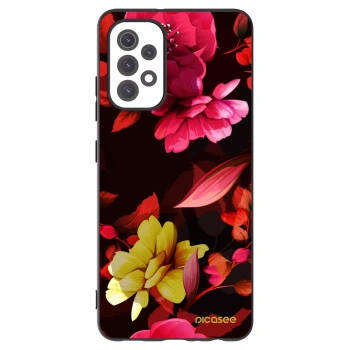 Picasee fekete szilikon tok az alábbi mobiltelefonokra Samsung Galaxy A32 5G A326B - Dark Peonny