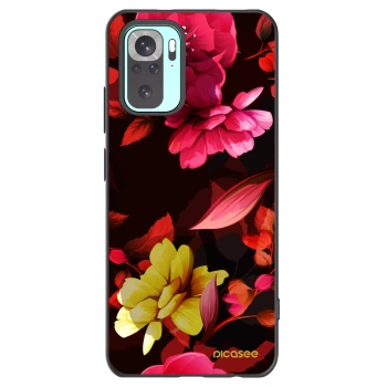 Picasee fekete szilikon tok az alábbi mobiltelefonokra Xiaomi Redmi Note 10 Pro - Dark Peonny