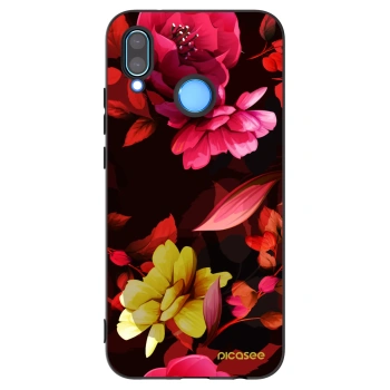 Picasee fekete szilikon tok az alábbi mobiltelefonokra Huawei P20 Lite - Dark Peonny