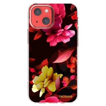 Picasee átlátszó szilikon tok az alábbi mobiltelefonokra Apple iPhone 13 mini - Dark Peonny