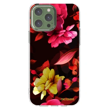 Picasee átlátszó szilikon tok az alábbi mobiltelefonokra Apple iPhone 13 Pro Max - Dark Peonny