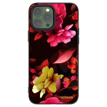 Picasee fekete szilikon tok az alábbi mobiltelefonokra Apple iPhone 13 Pro Max - Dark Peonny